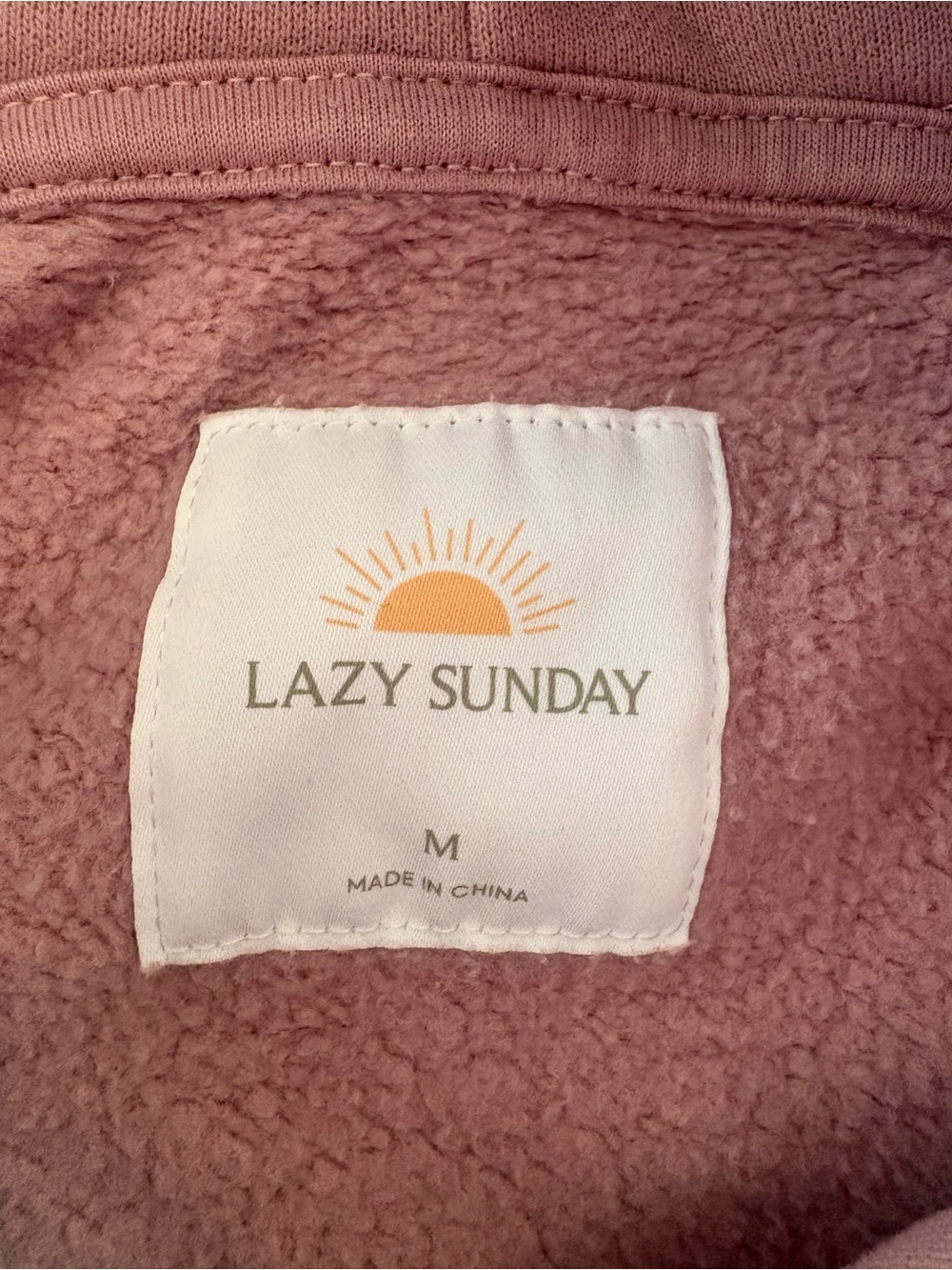 Lazy Sunday Women's Pink Pullover Hoodie - Picture 4 of 4